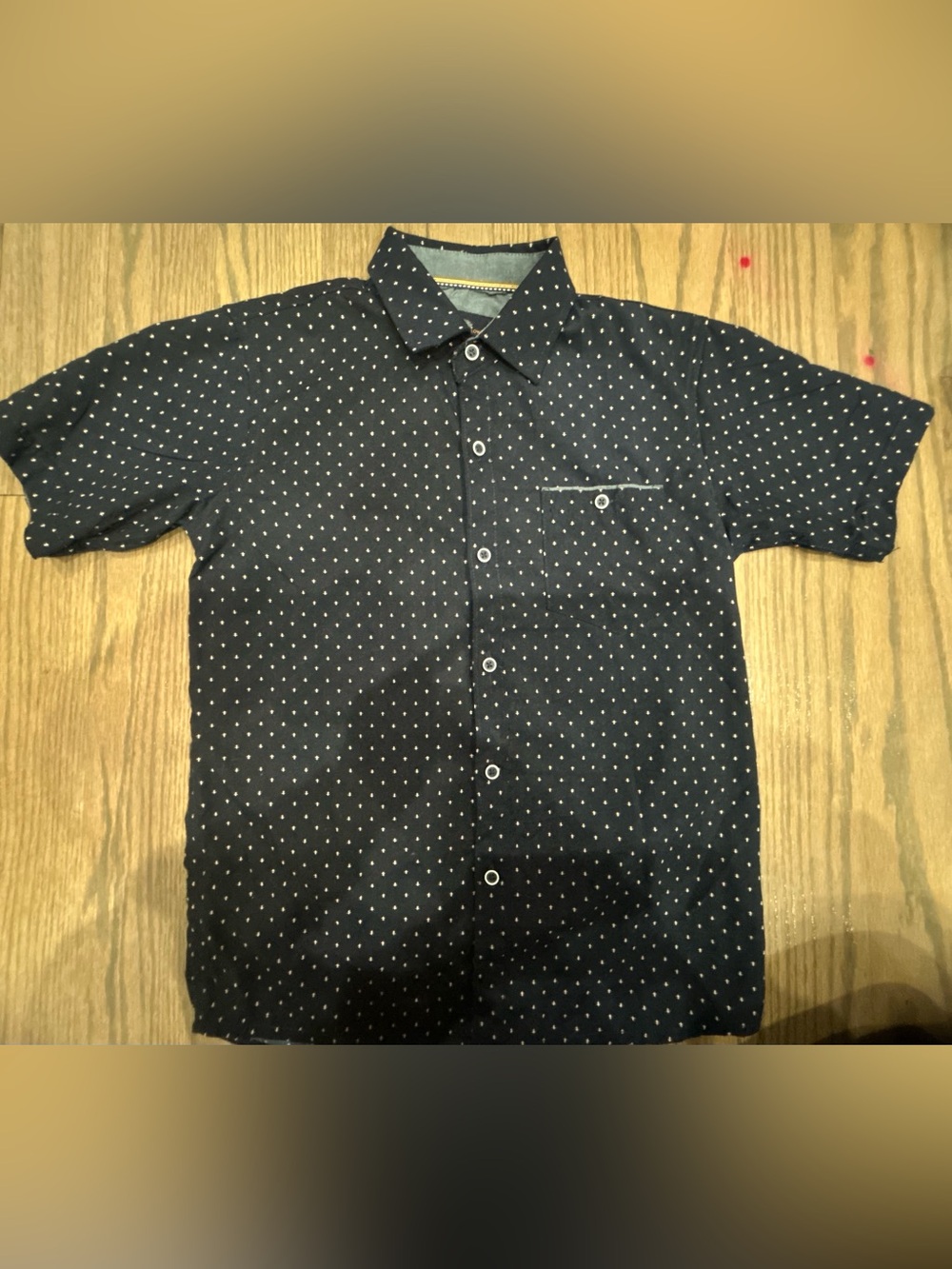 Craft & Flower Boys Polka Dot Button Down Shirt Size 6–7